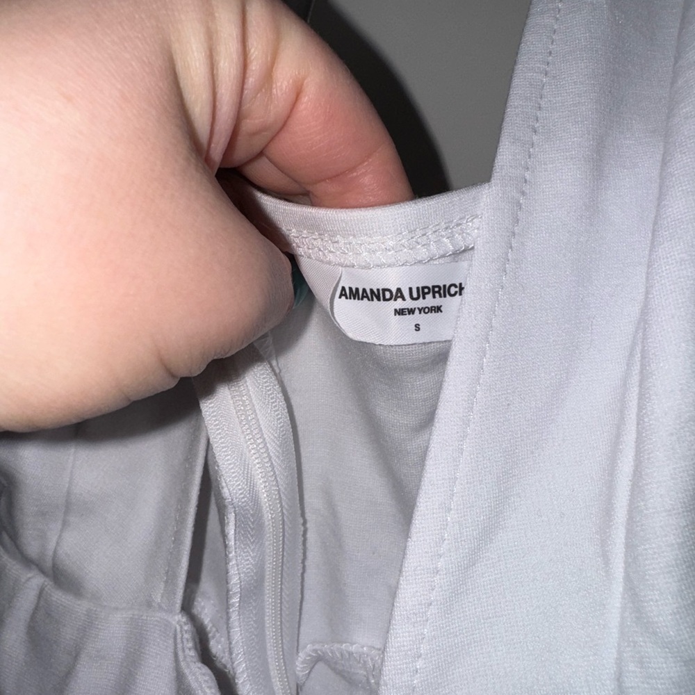 Amanda Uprichard White Crossneck Jumpsuit Small - Picture 4 of 5